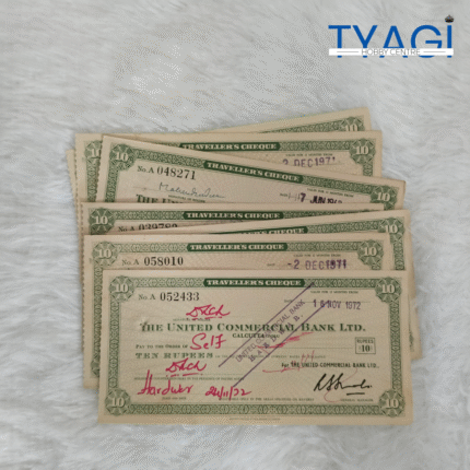 10 RS TRAVELLERS CHEQUE - UNITED COMMERCIAL BANK