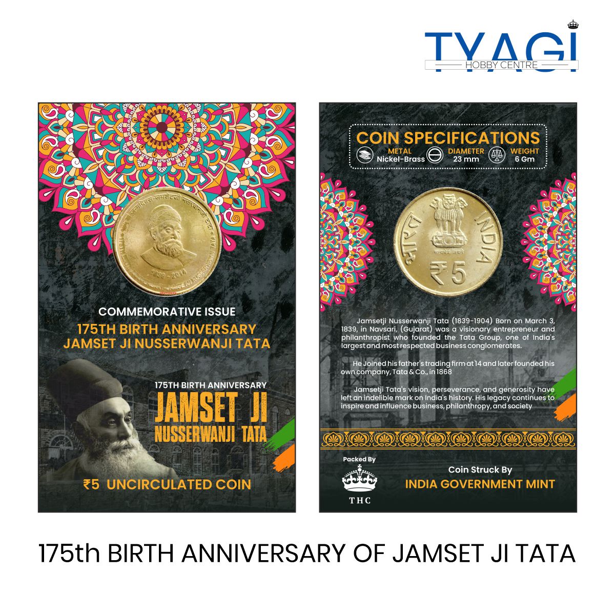 175th BIRTH ANNIVERSARY OF JAMSET JI TATA