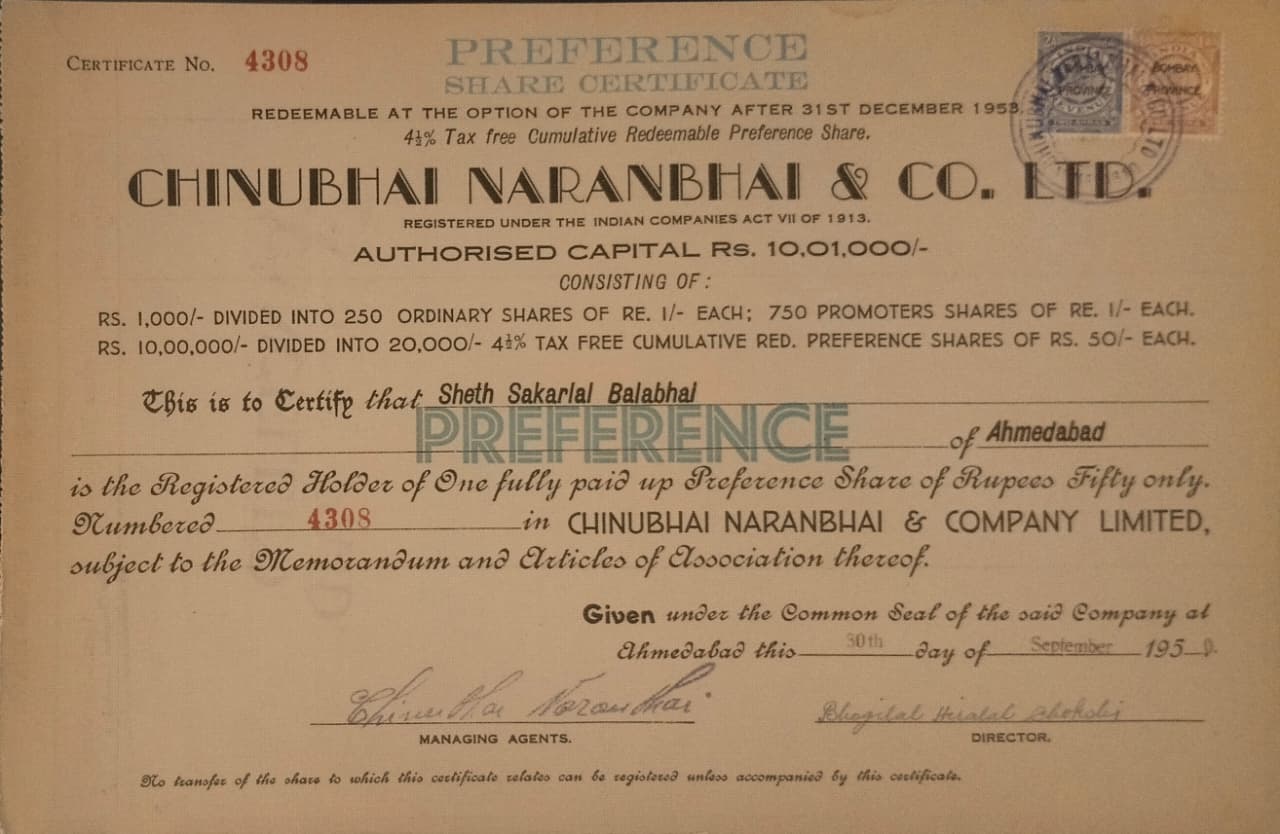 23 CHINUBHAI NARANBHAI & CO. LTD