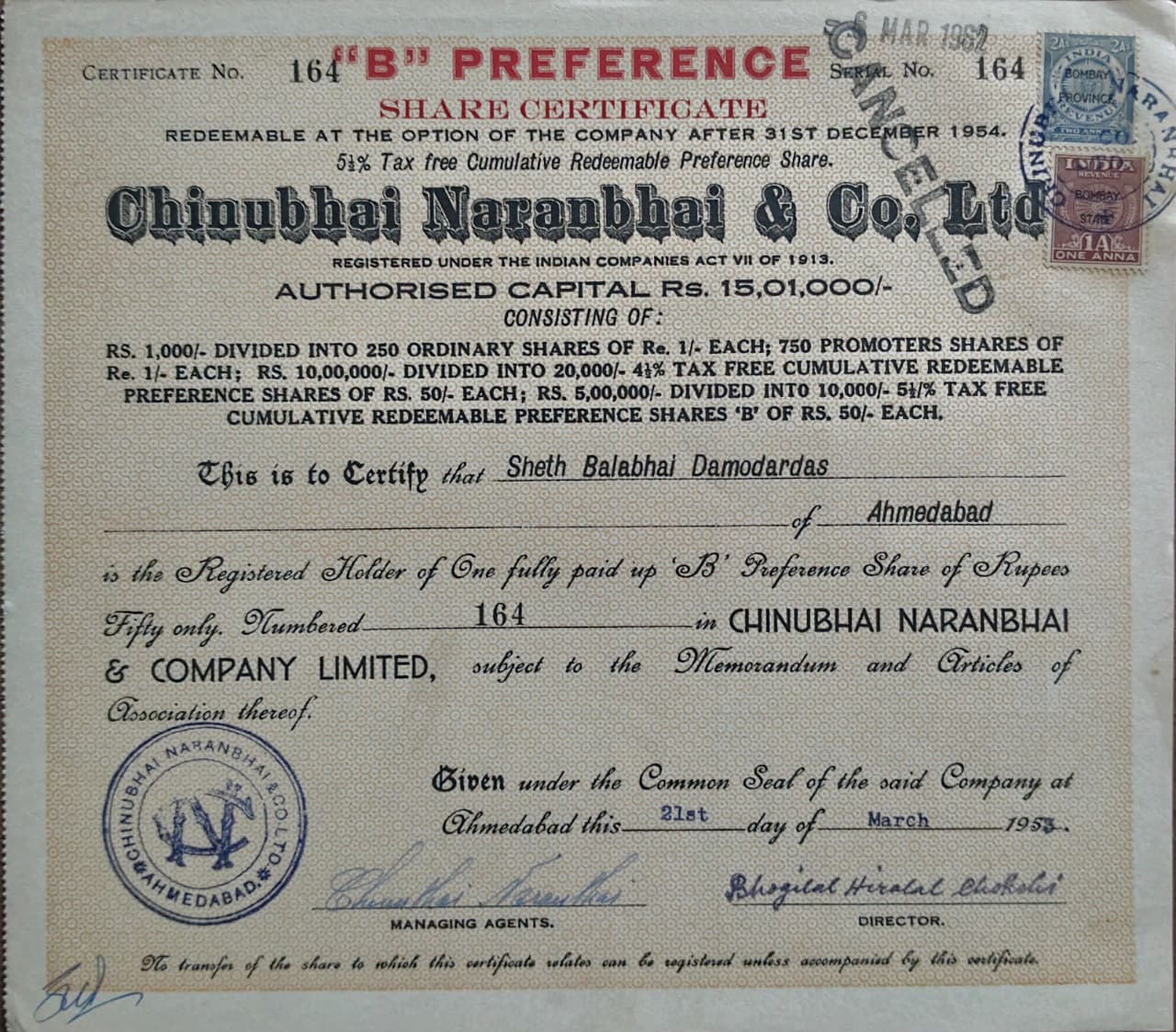 39 CHINUBHAI NARANBHAI & CO. LTD