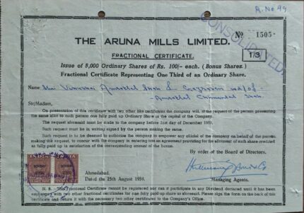 THE ARUNA MILLS LIMITED