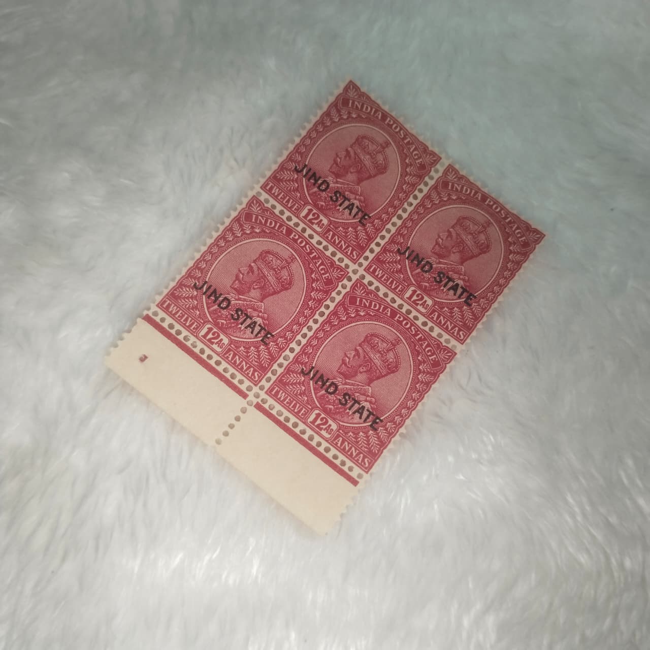 KG5 12AS JIND STATE INDIA POSTAGE