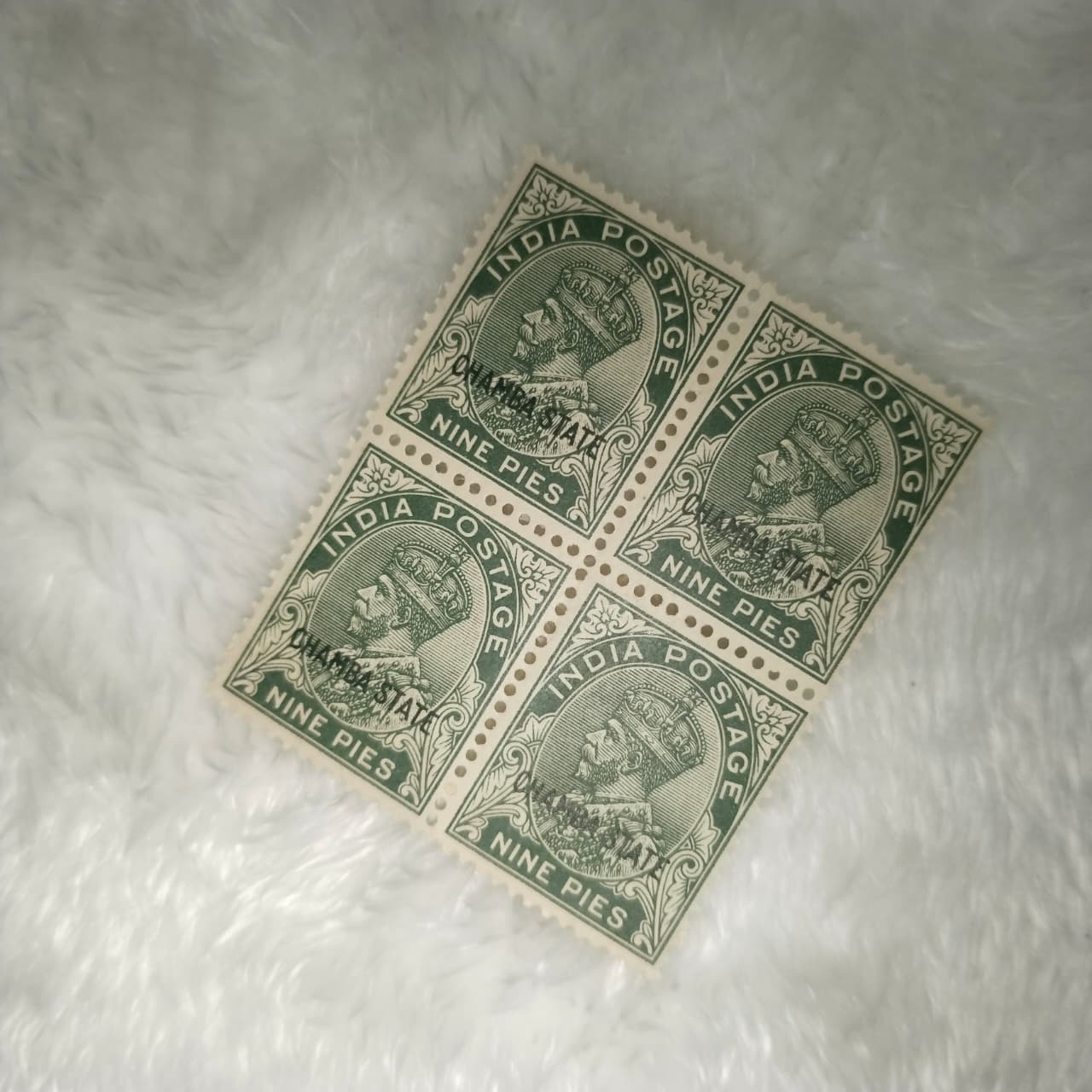 KG5 9PIES CHAMBA STATE INDIA POSTAGE