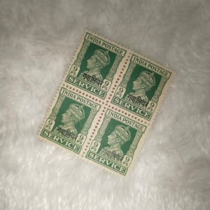 KG6 9PS GWALIOR INDIA POSTAGE SERVICE - BLOCK OF FOUR