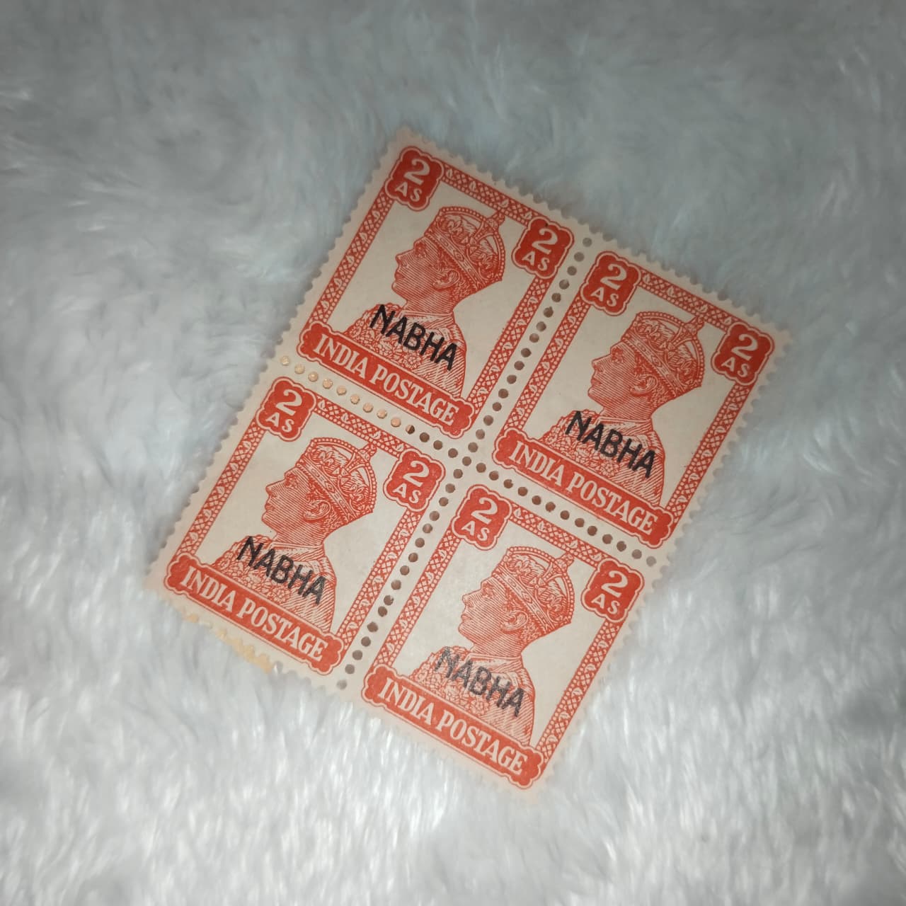 KG6 NABHA 2AS INDIA POSTAGE